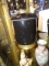 PORCELAIN JAR BRASS & BLACK  RETAIL $170