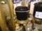 PORCELAIN JAR BRASS & BLACK  RETAIL $220
