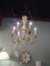 CHANDELIER WOOD & CRYSTAL 6/LIGHT  RETAIL $1250