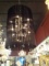 CHANDELIER CHROME W/SILK SHADE 10/LIGHT  RETAIL $980