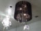 CEILING MOUNT CRYSTAL SILK SHADE 4/LIGHT  RETAIL $383