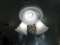 CEILING MOUNT METAL WHITE GLOBE 3/LIGHT  RETAIL $89