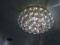 CEILING MOUNT GOLD W/CRYSTAL BALLS 4/LIGHT  RETAIL $252