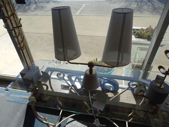 BRASS & MARBLE LAMP  RETAIL $225