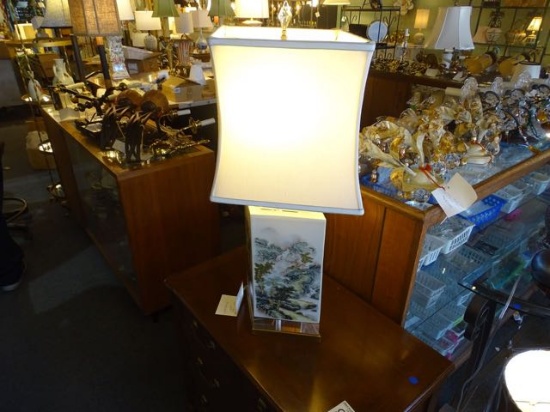 JOHN RICHARD PORCELAIN CRYSTAL LAMP  RETAIL $1256