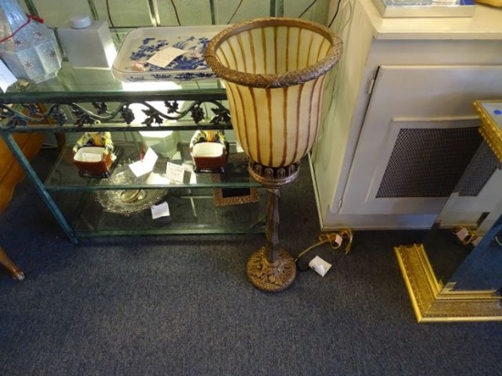 JOHN RICHARD TURQUOISE LAMP  RETAIL $397