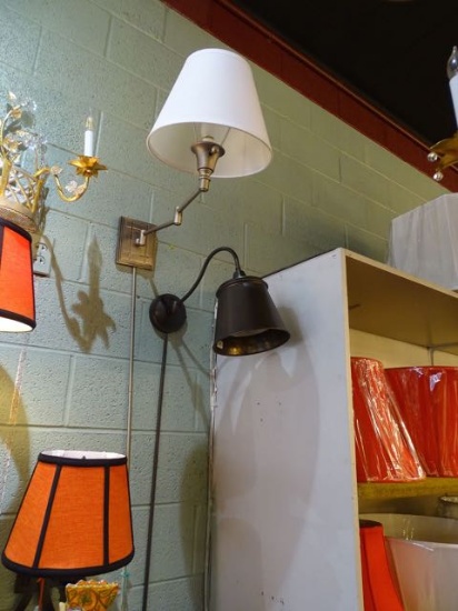 SWING ARM SILVER LAMP  RETAIL $218
