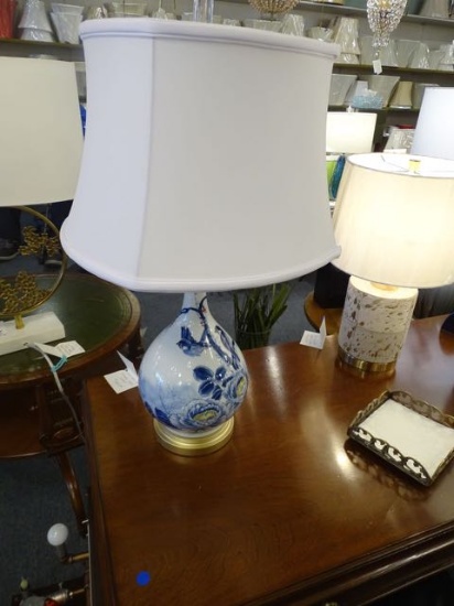 PORCELAIN BLUE LAMP  RETAIL $885