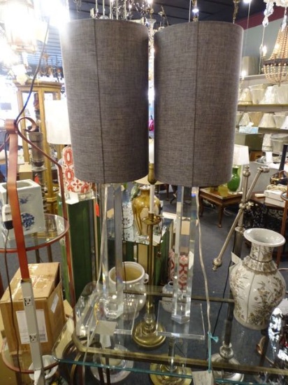 CRYSTAL LAMPS (X2)  RETAIL $390