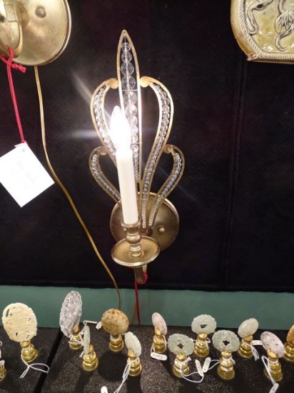 JOHN RICHARD SCONCES METAL & CRYSTAL 1/LIGHT  RETAIL $247
