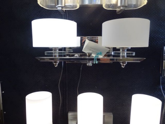 SCONCES BATHROOM NICKEL 2/LIGHT  RETAIL $287