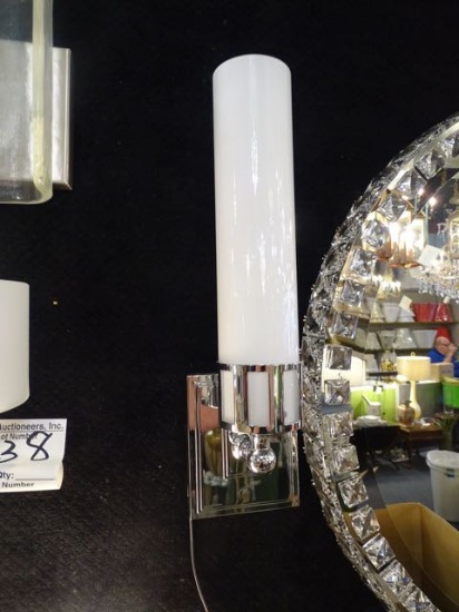 SCONCES BATHROOM NICKEL 1/LIGHT  RETAIL $122