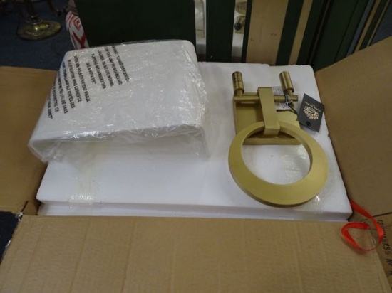 WALL SCONCE GOLD 2/L (X2) RETAIL $245