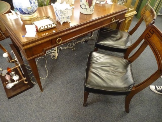 LILLIAN STRICKLER WRITING DESK W/2 CHAIRS  RETAIL $1800