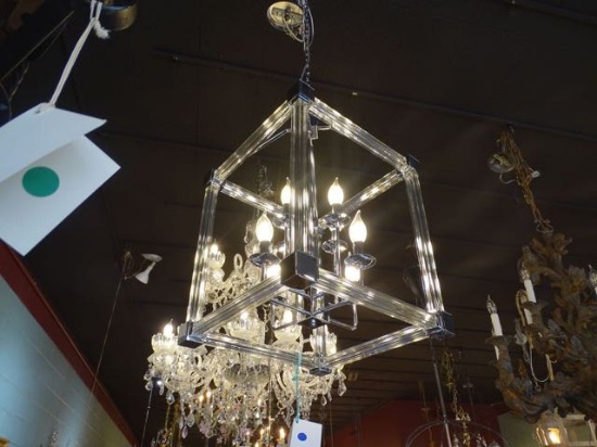 CHANDELIER ACRYLIC ACCENT 8/LIGHT  RETAIL $700
