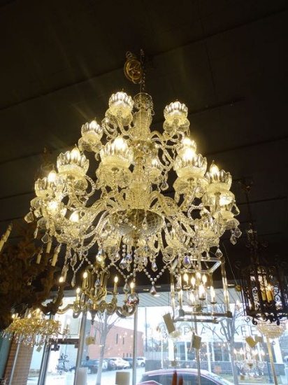 CHANDELIER CRYSTAL QUEENS FLOWER  RETAIL $4500