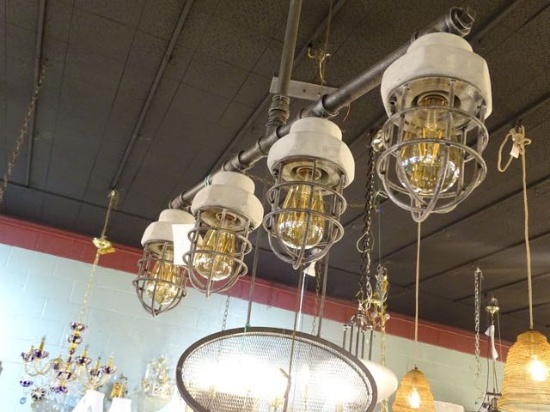 CHANDELIER INDUSTRIAL 4/LIGHT  RETAIL $445
