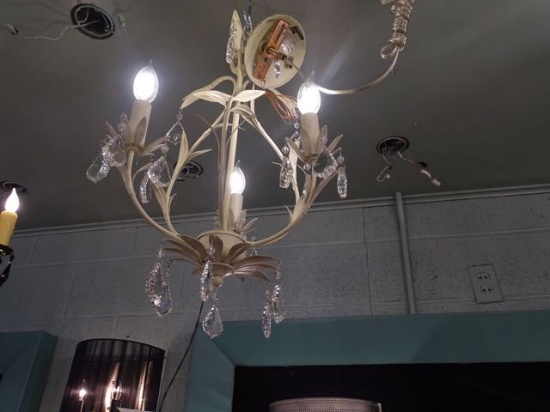 HANGING LIGHT METAL W/CRYSTAL 3/LIGHT  RETAIL $312