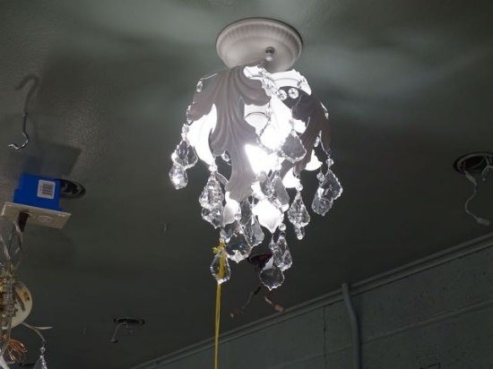 CEILING MOUNT METAL W/CRYSTAL  RETAIL $242