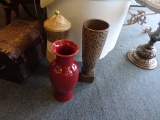 STONE JAR, OX BLOOD & VASE (X3) RETAIL $160