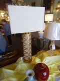 LAMP JOHN RICHARD METAL GLASS  RETAIL $722