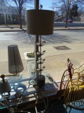 JOHN RICHARD CRYSTAL & BRASS LAMP  RETAIL $362