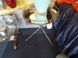 METAL TABLE W/MIRROR TOP, COLLAPSIBLE, RETAIL $322