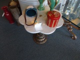 BRASS W/MARBLE TABLE  RETAIL $225
