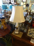 PORCELAIN & MARBLE LAMP  RETAIL $325