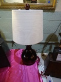 PURPLE GLASS LAMP  RETAIL $155