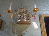 SCONCE ITALIAN METAL & CRYSTAL (X2)  RETAIL $1100
