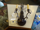 SCONCE BRONZE & CRYSTAL  RETAIL $222