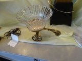 BRASS & CRYSTAL CENTER PIECE   RETAIL $350