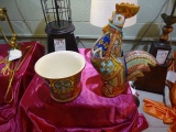 ROOSTER & FLOWER POT  RETAIL $250