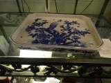 PORCELAIN TRAY BLUE & WHITE  RETAIL $470