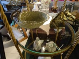 PORCELAIN BRASS TRAY, DISH HORSE HEAD  RETAIL $75