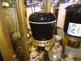PORCELAIN JAR BRASS & BLACK  RETAIL $220