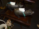 CAST IRON PIGS (X2)  RETAIL $33