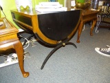 MID CENTURY OCC BLACK & WOOD TABLE  RETAIL $400
