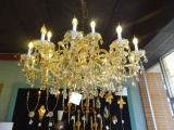 CHANDELIER CZECH REPLICA CRYSTAL 18/LIGHT  RETAIL $15,000