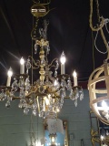 CHANDELIER BRASS SPAIN CASTING 6/LIGHT  RETAIL $1200