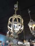 CHANDELIER CURVED WOOD 4/LIGHT  RETAIL $612
