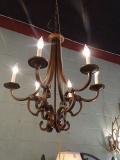 CHANDELIER METAL 6/LIGHT  RETAIL $800