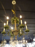 CHANDELIER METAL PALM TREE 6/LIGHT  RETAIL $639