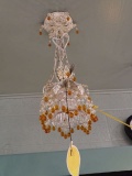 PENDANT WHITE CRYSTAL BEADS  RETAIL $195