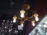 CHANDELIER ANTIQUE 1930 5/LIGHT  RETAIL $800