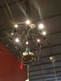 CHANDELIER METAL BLACK W/NEST 8/LIGHT  RETAIL $449