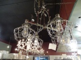 CHANDELIER CHROME INDUSTRIAL 4/LIGHT  RETAIL $530