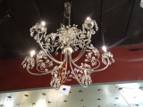 CHANDELIER METAL & CRYSTAL 6/LIGHT  RETAIL $1875
