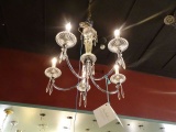 CHANDELIER SILVER CRYSTAL ART DECO RETAIL $475